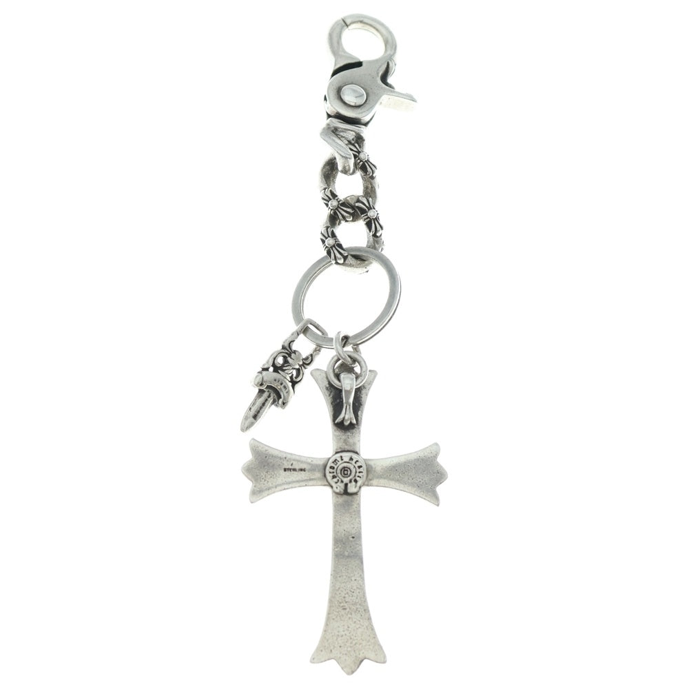 CHROME HEARTS(クロムハーツ) CLP CHN XFANCY-S CH CRS LG ショートエクストラファンシーリンク ラージクロス キーチェーン シルバー