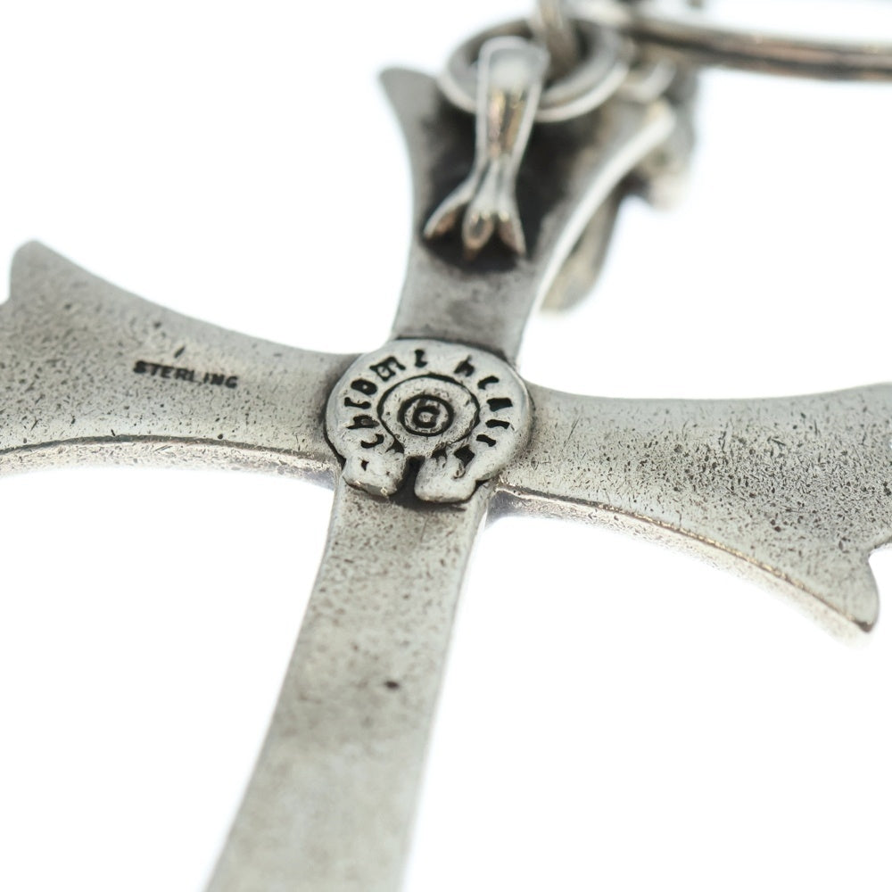CHROME HEARTS(クロムハーツ) CLP CHN XFANCY-S CH CRS LG ショートエクストラファンシーリンク ラージクロス キーチェーン シルバー