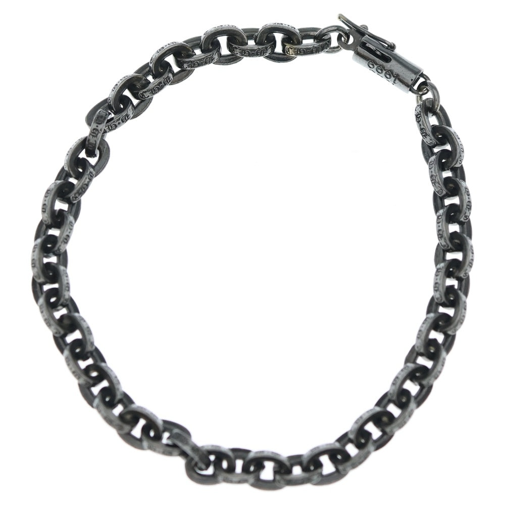 CHROME HEARTS(クロムハーツ) PAPER CHAIN ペーパーチェーン ブレスレット シルバー ブラックロジウム加工 BCA178