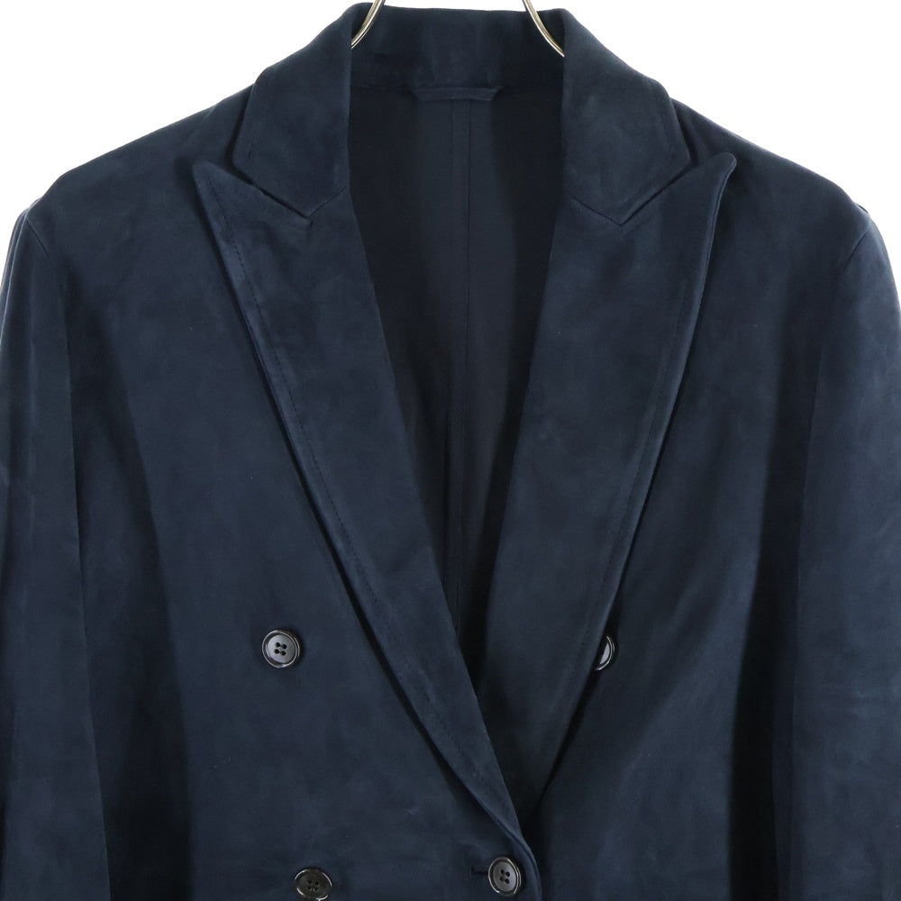 EMMETI(エンメティ) Suede Jacket ゴートスキン スウェードテーラードジャケット ブラック