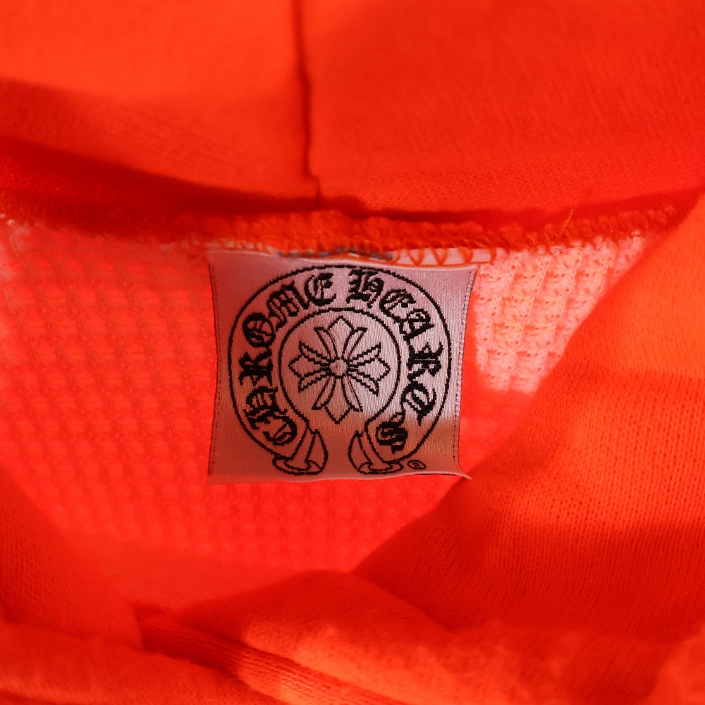 CHROME HEARTS(クロムハーツ) OLD Scroll Logo Thermal Hoodie バックスクロールロゴ サーマルフーディー パーカー 裏地サーマル オレンジ