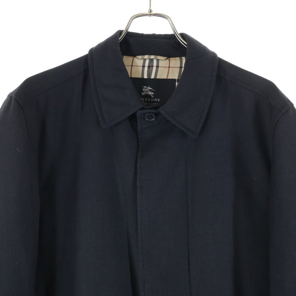 BURBERRY BLACK LABEL(バーバリー ブラックレーベル) Down Coat 裏地チェック ステンカラーダウンコート ブラック BMC65-505-08