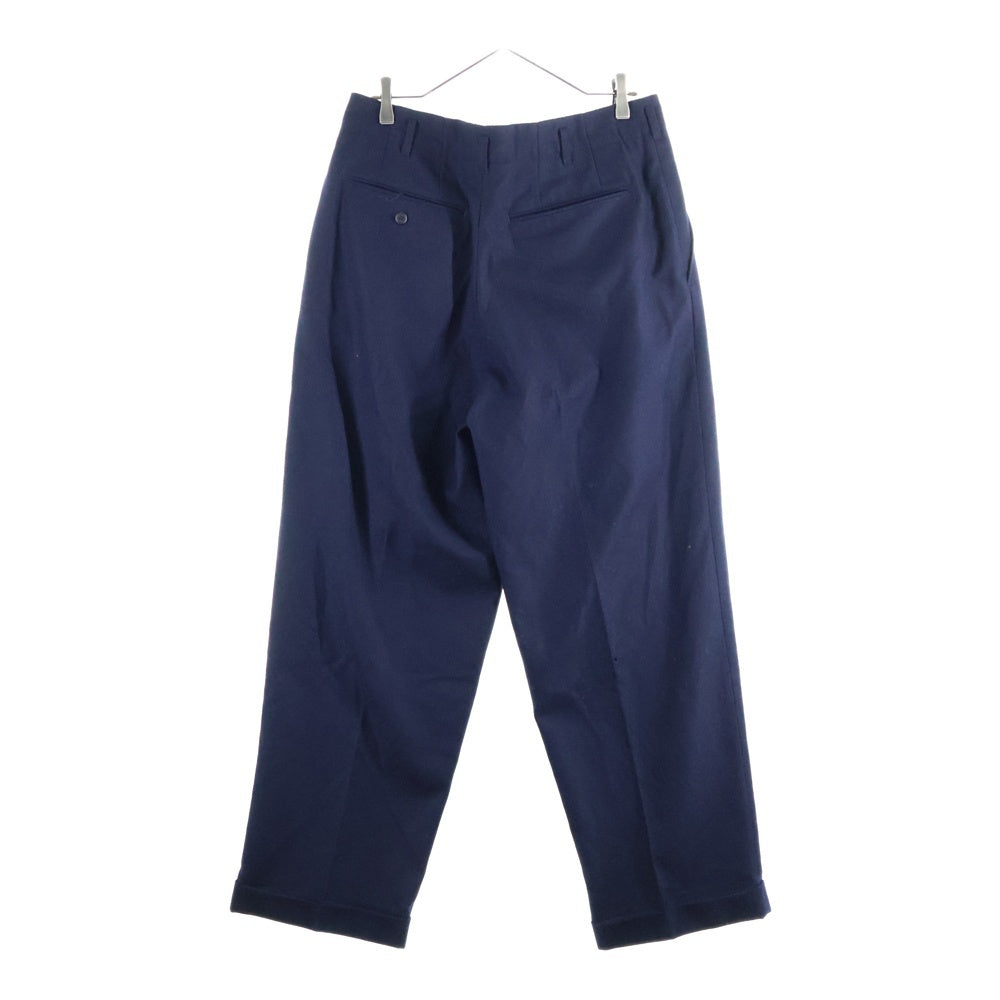 Yohji Yamamoto(ヨウジヤマモト) 90S 旧JR東海 制服 ダブルブレスト ウールセットアップジャケット テーラードジャケット ウールスラックスパンツ ネイビー