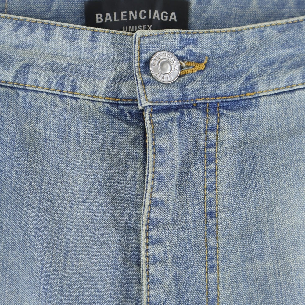 BALENCIAGA(バレンシアガ) Cargo Pants ショーツ切替 デニムカーゴパンツ ハーフパンツ インディゴ 773759 TPW53