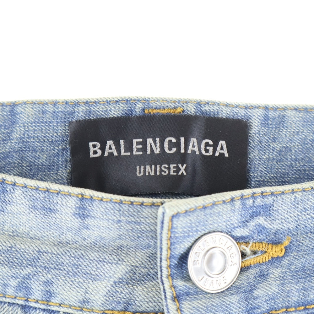 BALENCIAGA(バレンシアガ) Cargo Pants ショーツ切替 デニムカーゴパンツ ハーフパンツ インディゴ 773759 TPW53