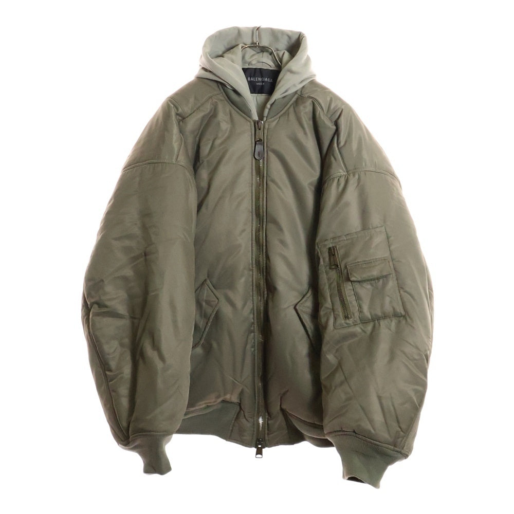 BALENCIAGA(バレンシアガ) 23SS Paris All in Bomber Jacket オールインボンバージャケット フーディー ベージュ 746456 TNO27