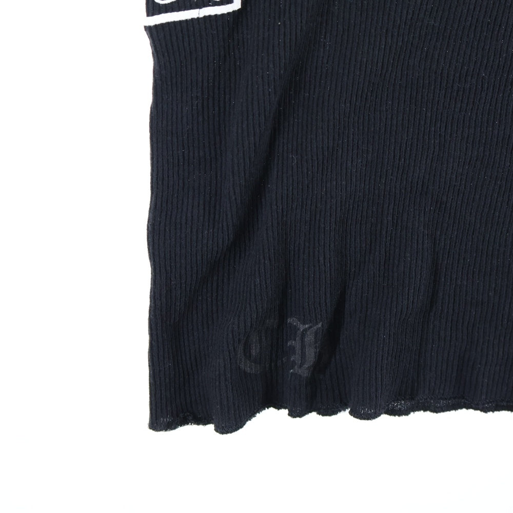 CHROME HEARTS(クロムハーツ) RIBBED TANK TOP スクロールプリント タンクトップ ノースリーブシャツ ブラック