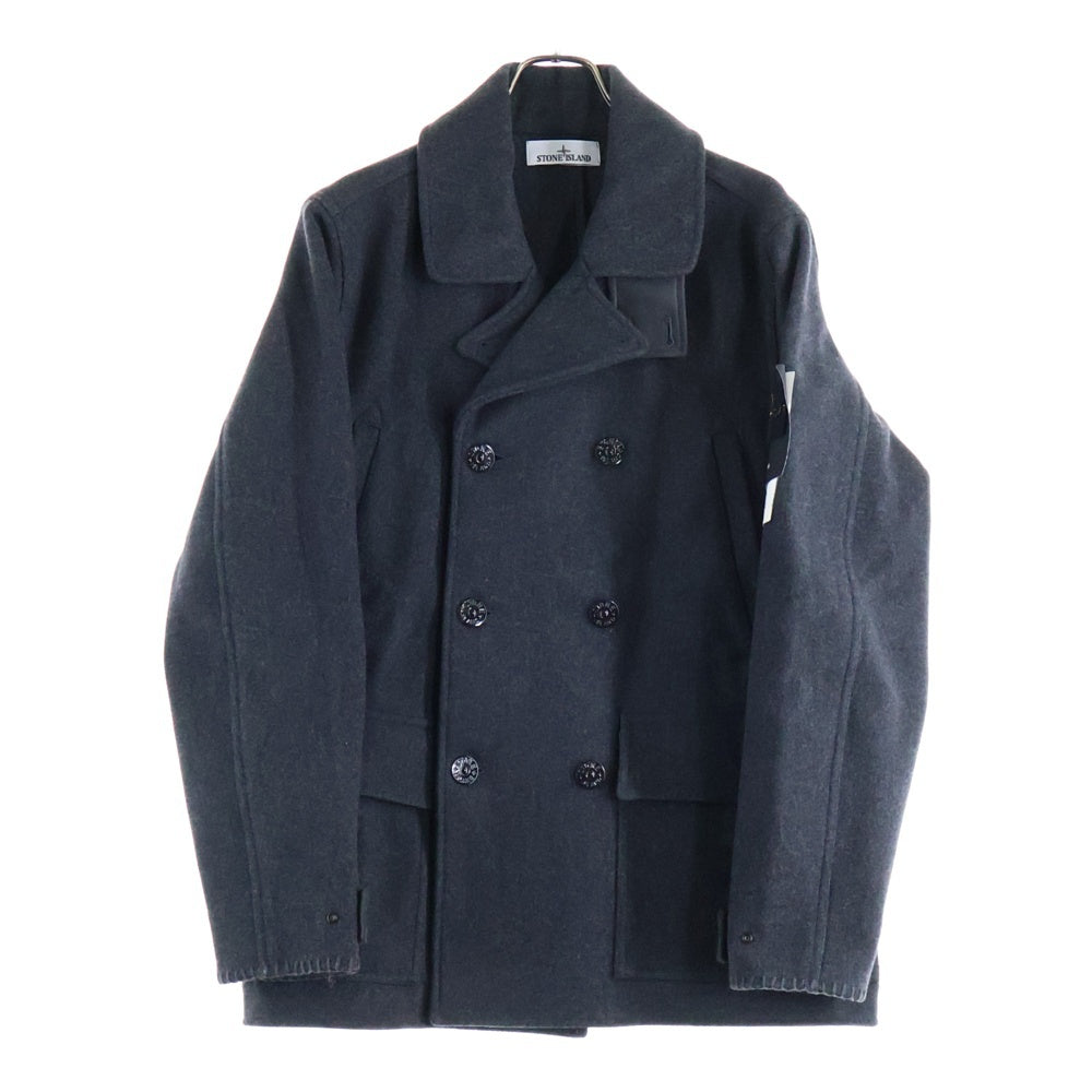 STONE ISLAND(ストーンアイランド) Wool Street Style Plain Logo Peacoats Coats ウール ストリートスタイル プレーン ロゴ ピーコート グレー 791543030