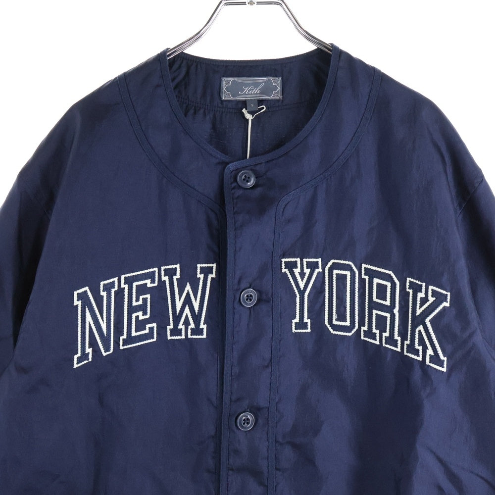 KITH(キス) New York Willis Baseball Shirt ニューヨーク ウィリス ベースボール 半袖シャツ ネイビー