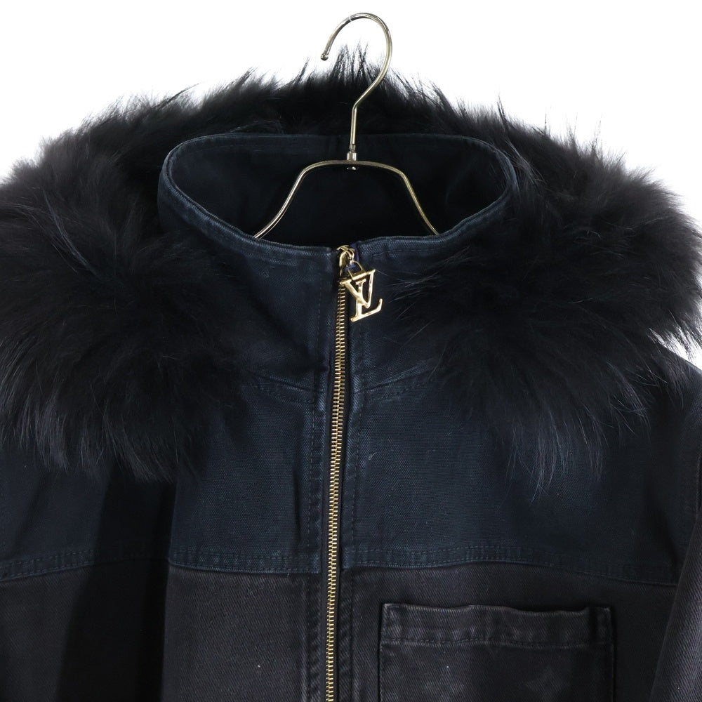 LOUIS VUITTON(ルイヴィトン) 24SS LV デニムブルゾンウィズファーフードブルゾン RM241M CCU HQA05W