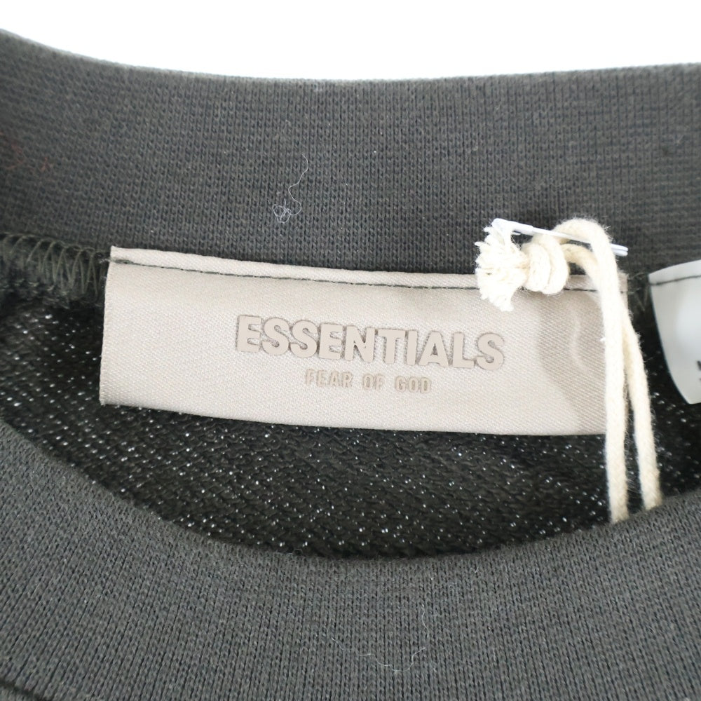 FEAR OF GOD ESSENTIALS(フィアオブゴッド エッセンシャルズ) SWEATSHRT ラバーロゴ クルーネックスウェットトレーナー ブラウン