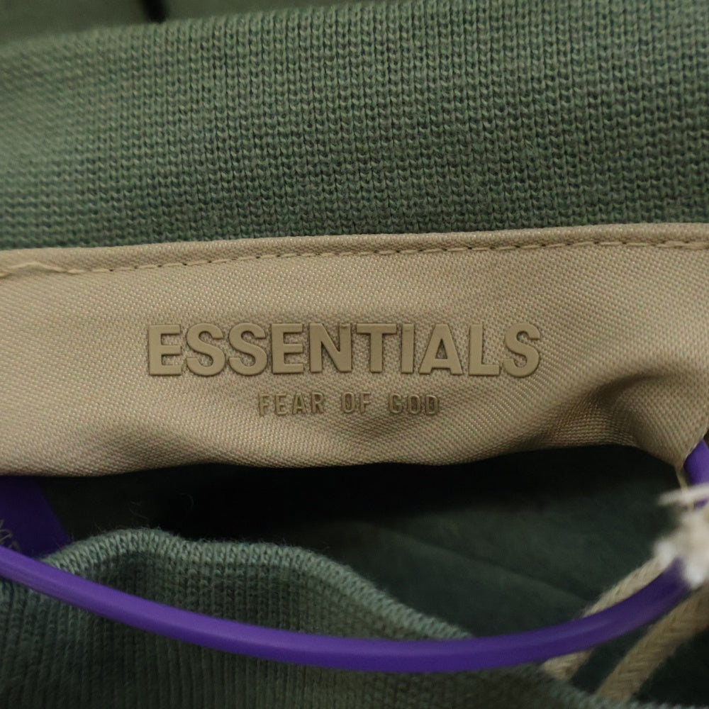 FEAR OF GOD ESSENTIALS(フィアオブゴッド エッセンシャルズ) SWEATSHRT ラバーロゴ クルーネックスウェットトレーナー グリーン