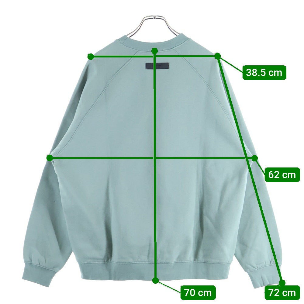 FEAR OF GOD ESSENTIALS(フィアオブゴッド エッセンシャルズ) SWEATSHRT ラバーロゴ クルーネックスウェットトレーナー グリーン