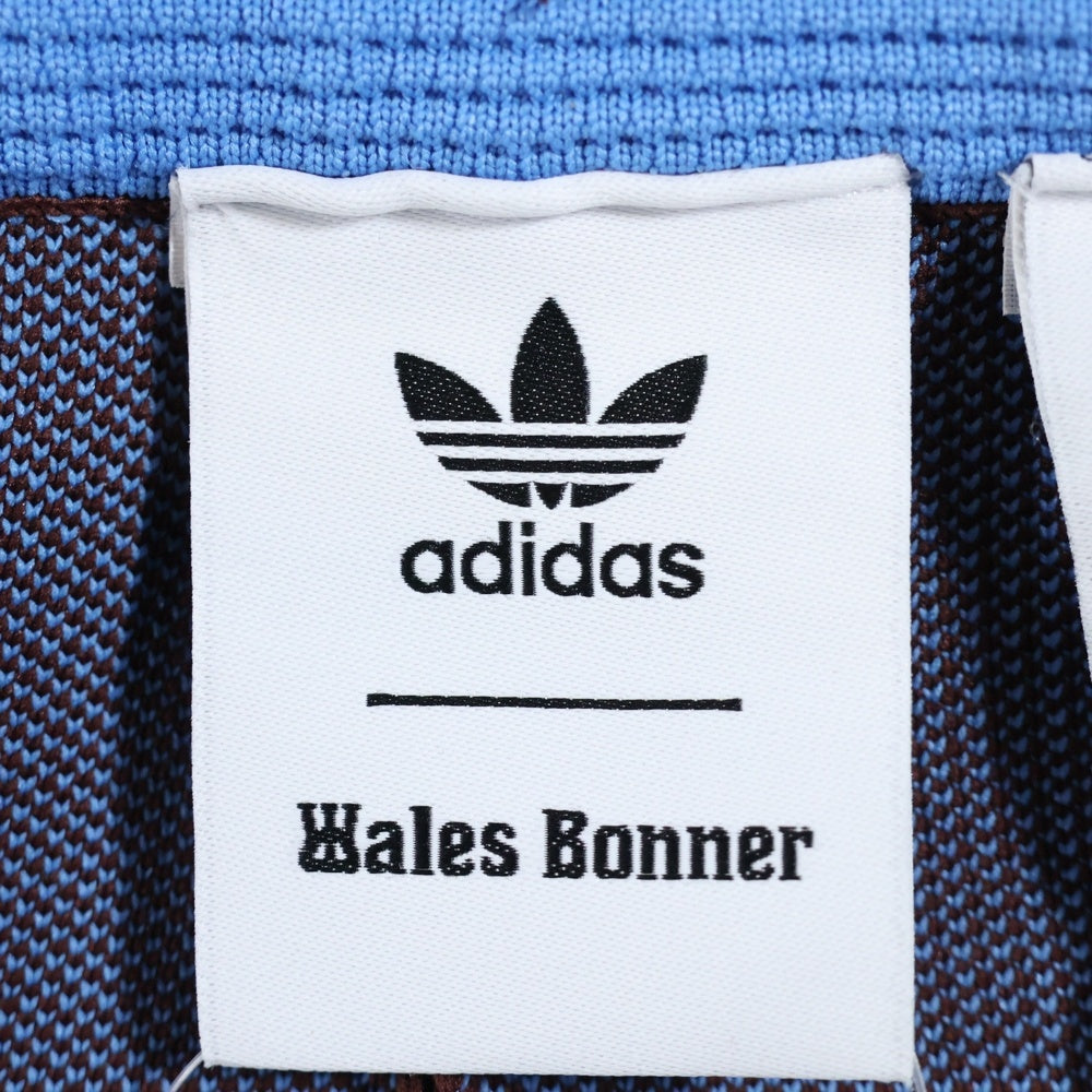 adidas(アディダス) ×WALES BONNER KNIT PT ウェールズボナー ロゴ刺繍ニットパンツ ブラウン