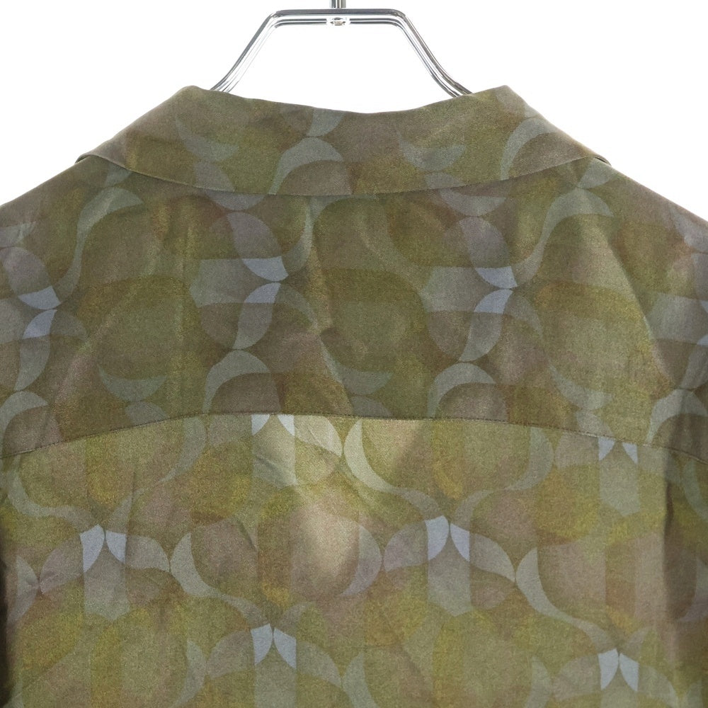 DRIES VAN NOTEN(ドリスヴァンノッテン) 24SS Cassiemb Shirt 刺繍 総柄開襟半袖シャツ カーキ