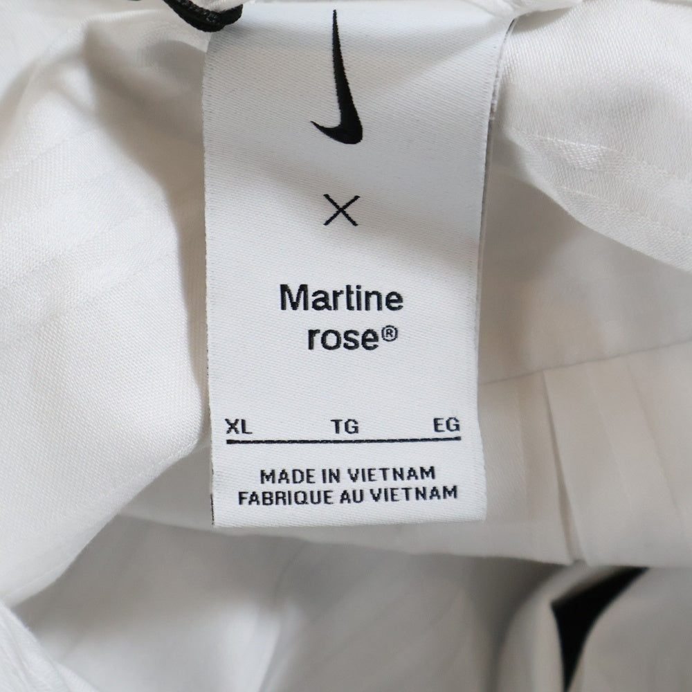 MARTINE ROSE(マーティンローズ) ×NIKE Dress Shirt ナイキ ストライプ長袖シャツ ホワイト DV0848-100