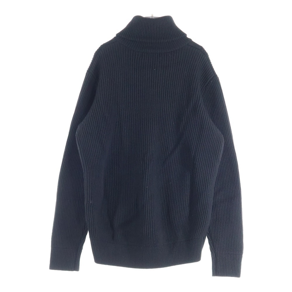 nonnative(ノンネイティブ) WORKER RIB ZIP UP SWEATER MERINO WOOL YARN メリノウール ジップアップニットセーター ブラック NN-K4302