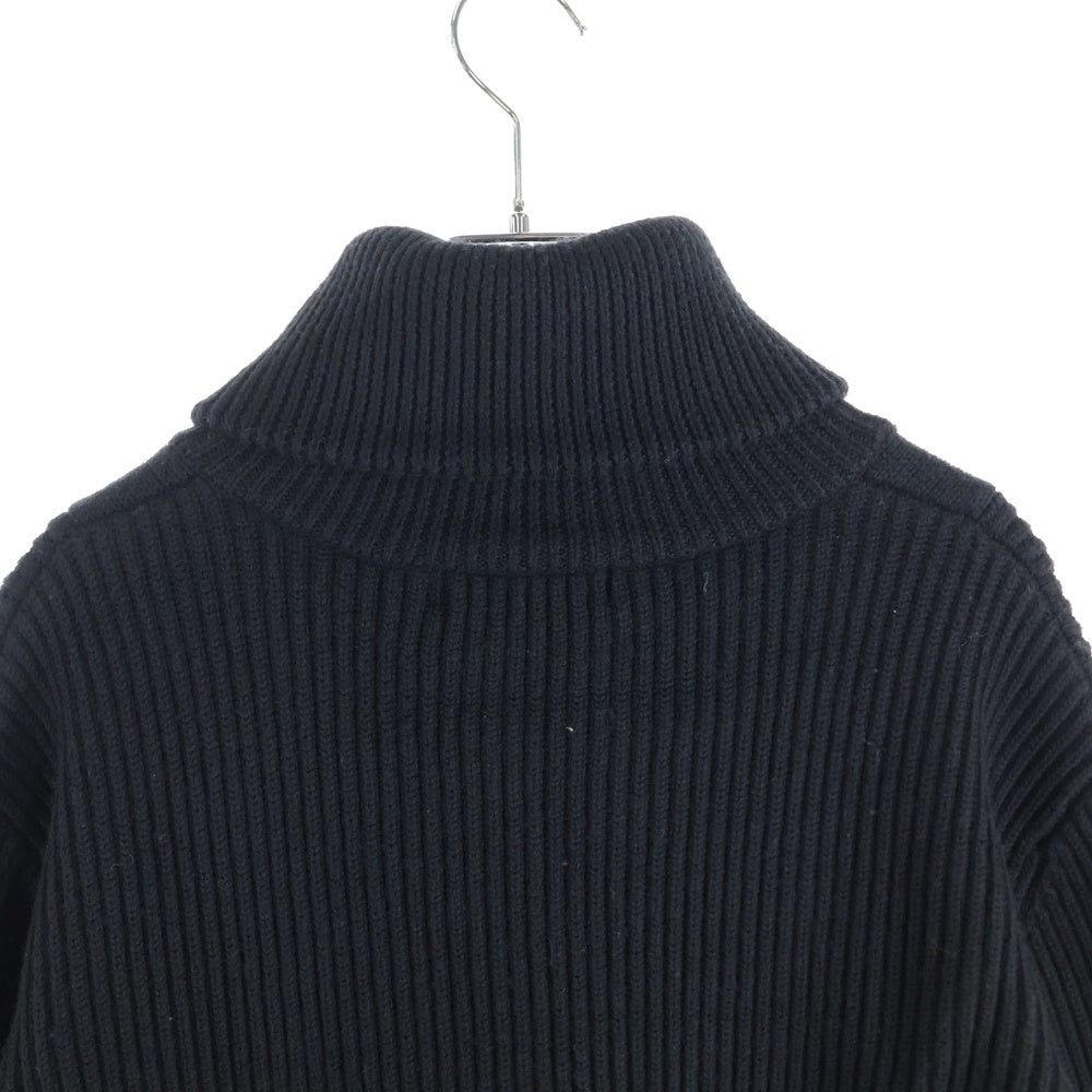 nonnative(ノンネイティブ) WORKER RIB ZIP UP SWEATER MERINO WOOL YARN メリノウール ジップアップニットセーター ブラック NN-K4302