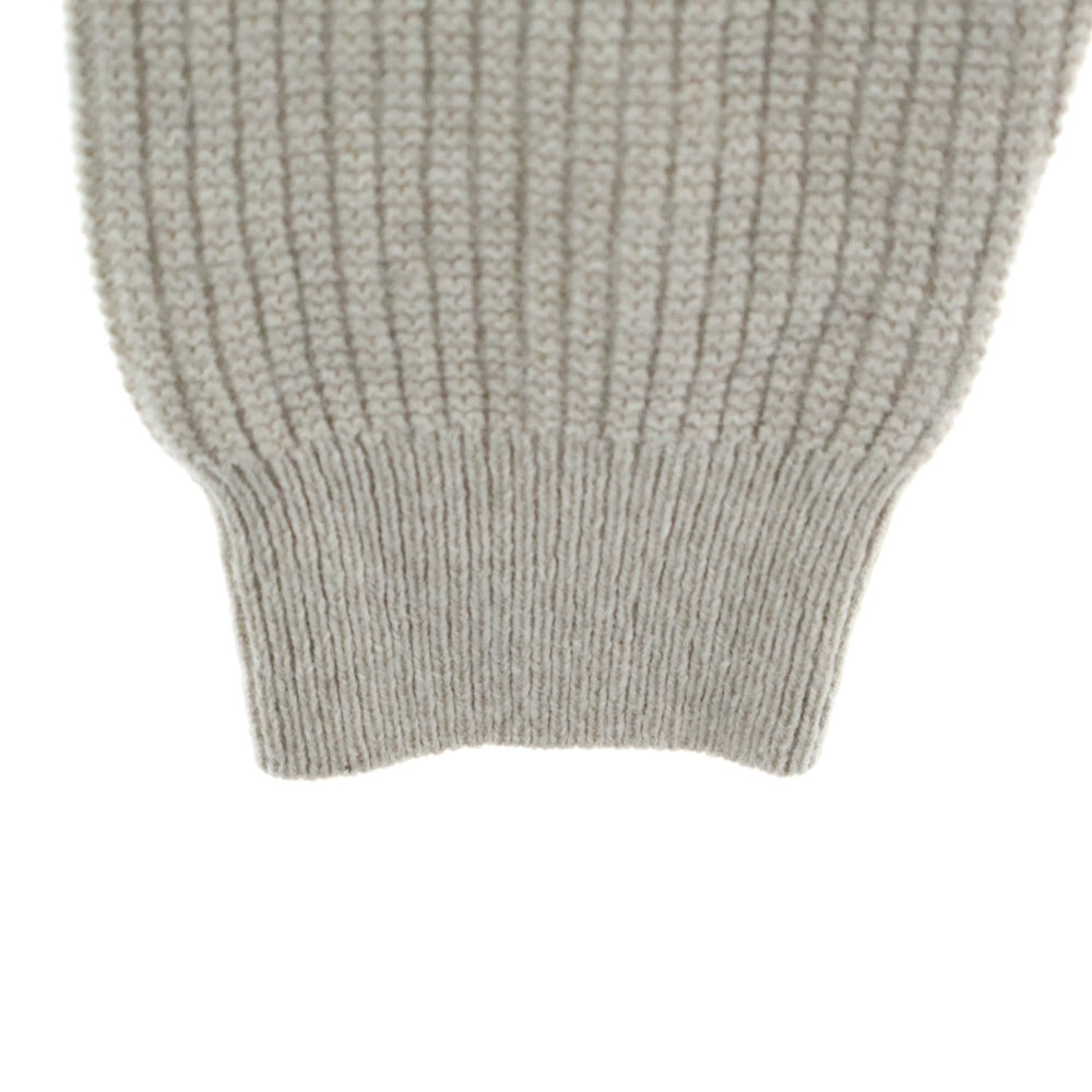 LACOSTE(ラコステ) Wool Knit Sweater クルーネックウールニットセーター ベージュ