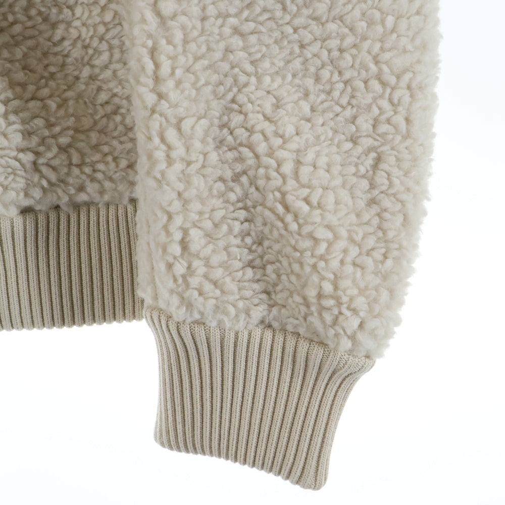 NO BRAND(ノーブランド) COS(コス) Funnel-Neck Teddy Jacket ハイネック ボアジャケット ホワイト