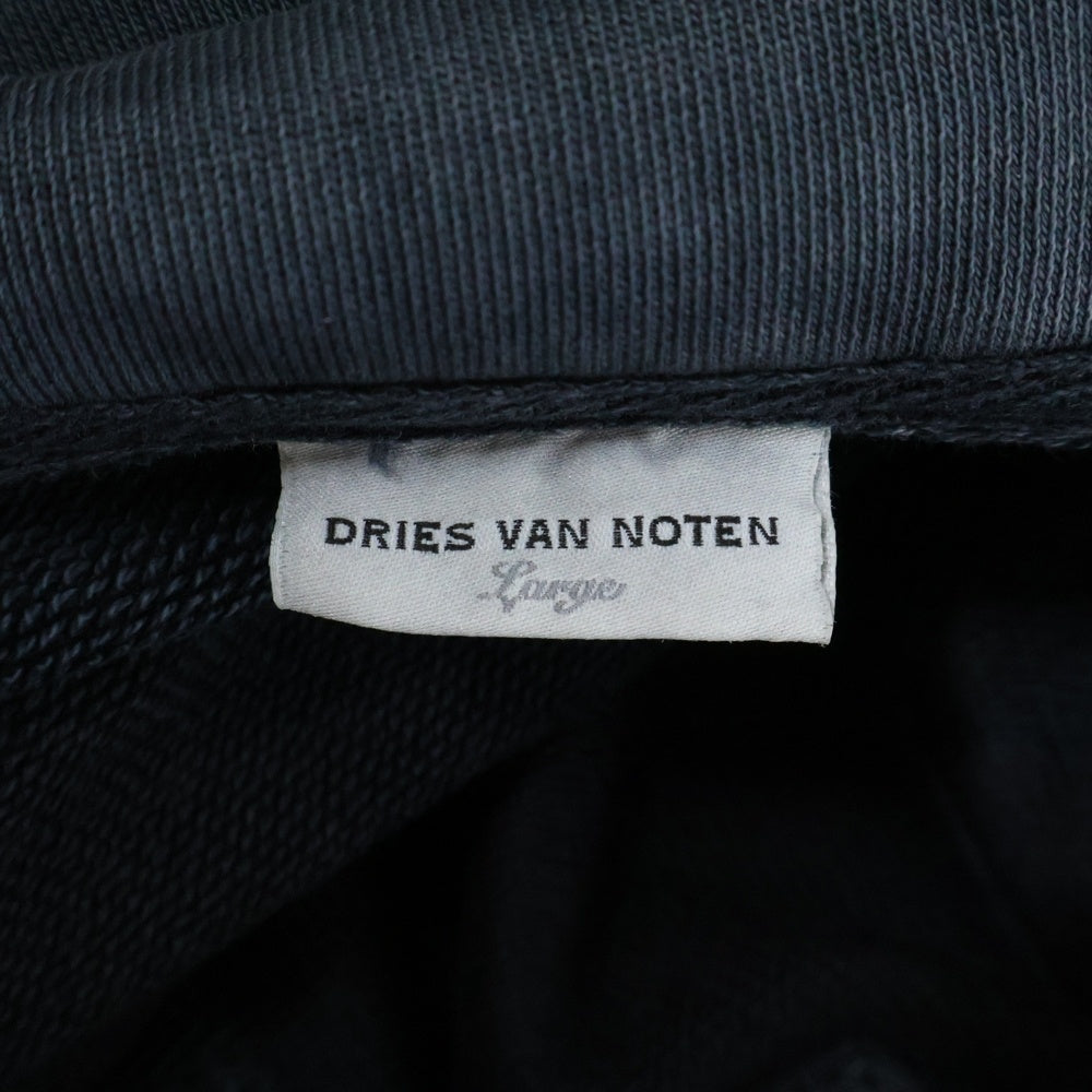 DRIES VAN NOTEN(ドリスヴァンノッテン) 24SS Jersey Sweatshirt フェード加工 オーバーサイズ スウェットポロシャツ グレー