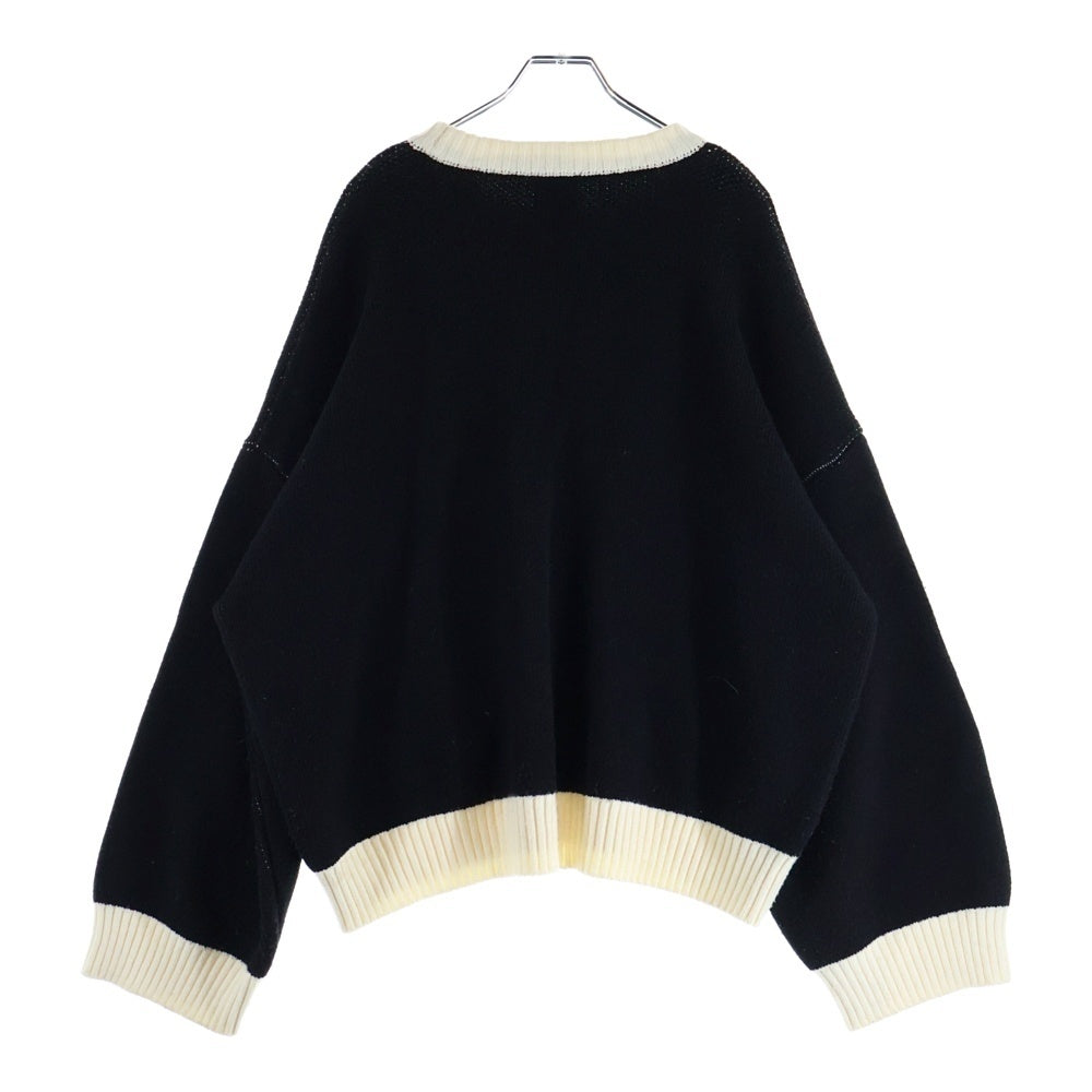 OY(オーワイ) Cube Odolly Knit ベア クルーネック ウールニットセーター ブラック