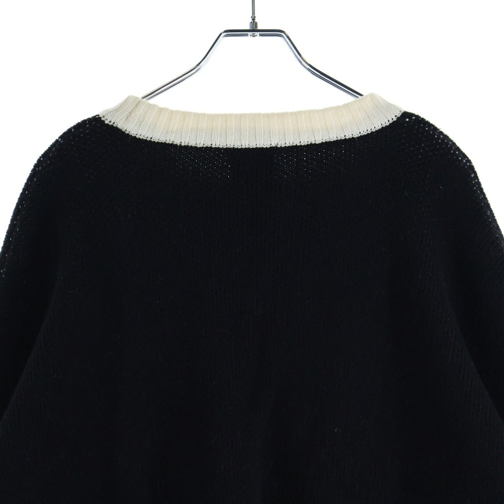 OY(オーワイ) Cube Odolly Knit ベア クルーネック ウールニットセーター ブラック