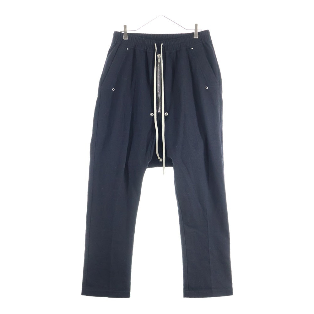 Rick Owens(リックオウエンス) 21AW Bela Drawstring Pants ベラ ウール混 ドローストリングパンツ ブラック RR02A5392-WCF