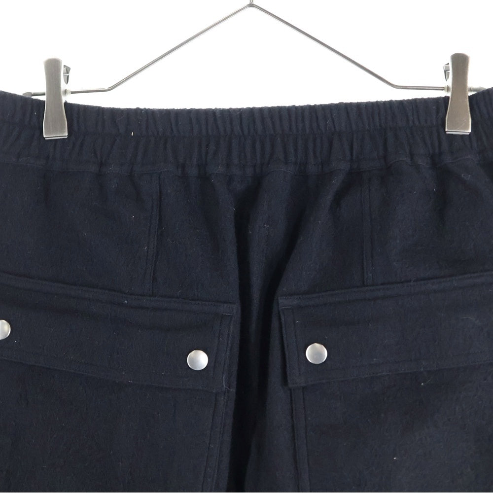 Rick Owens(リックオウエンス) 21AW Bela Drawstring Pants ベラ ウール混 ドローストリングパンツ ブラック RR02A5392-WCF