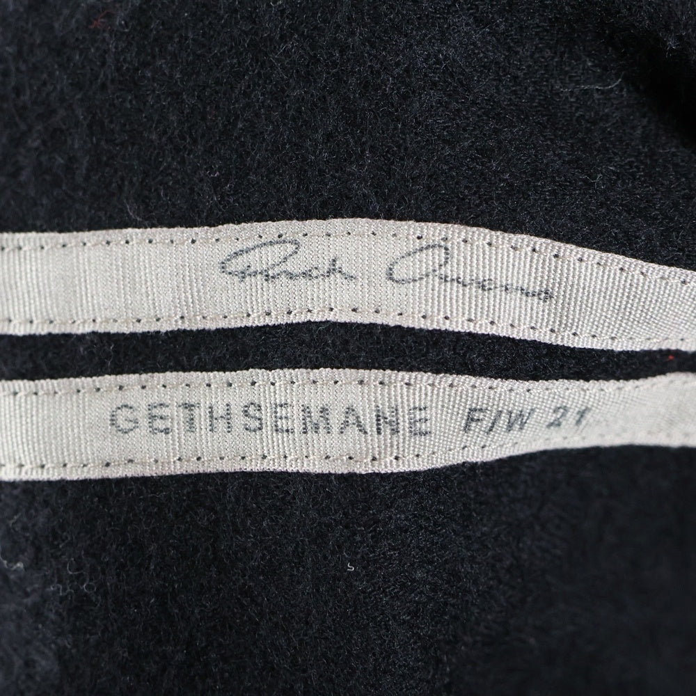 Rick Owens(リックオウエンス) 21AW Bela Drawstring Pants ベラ ウール混 ドローストリングパンツ ブラック RR02A5392-WCF