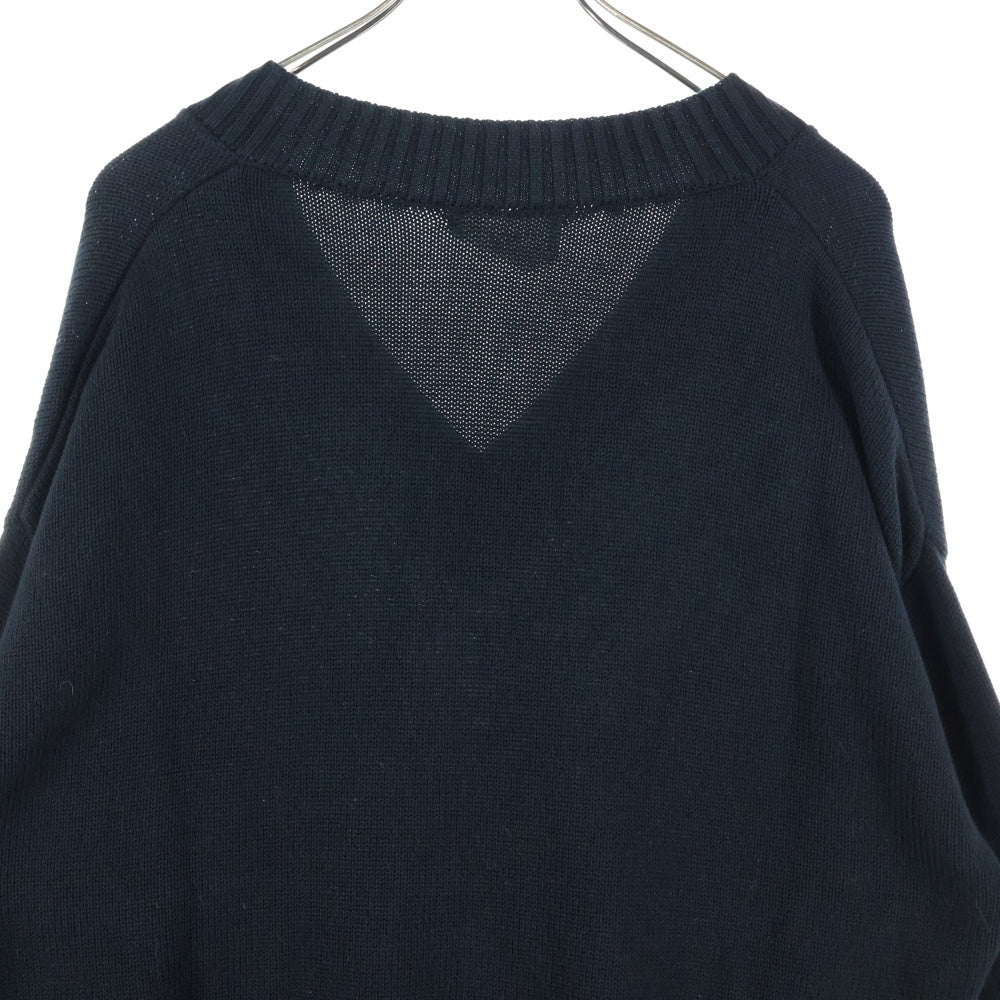 AMI Alexandre Mattiussi(アミアレクサンドルマテュッシ) V NECK SWEATER ハートロゴ Vネックニットセーター ネイビー HKC001.001
