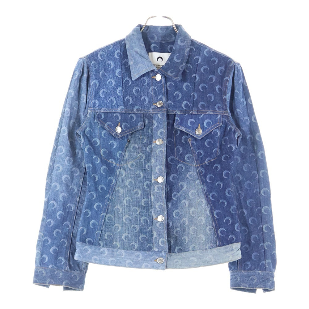 MARINE SERRE(マリーン セル) 21SS Denim Jacket 総柄 デニムジャケット インディゴ J036SS21WU