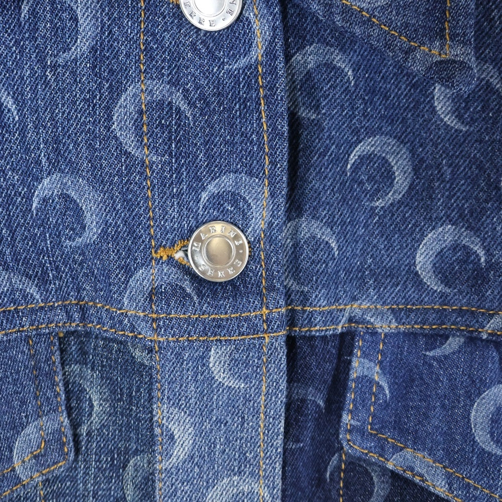 MARINE SERRE(マリーン セル) 21SS Denim Jacket 総柄 デニムジャケット インディゴ J036SS21WU