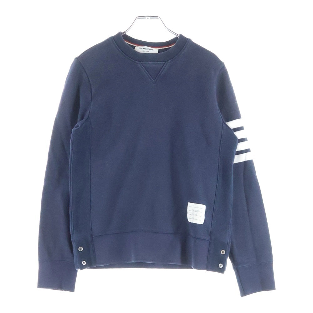 THOM BROWNE(トムブラウン) 4Bar Classic Sweatshirt クルーネックスウェットトレーナー ネイビー MJT021H-00535461