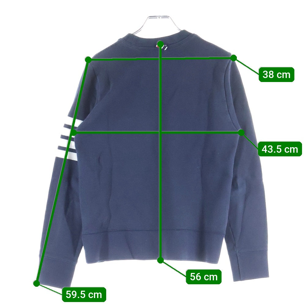 THOM BROWNE(トムブラウン) 4Bar Classic Sweatshirt クルーネックスウェットトレーナー ネイビー MJT021H-00535461