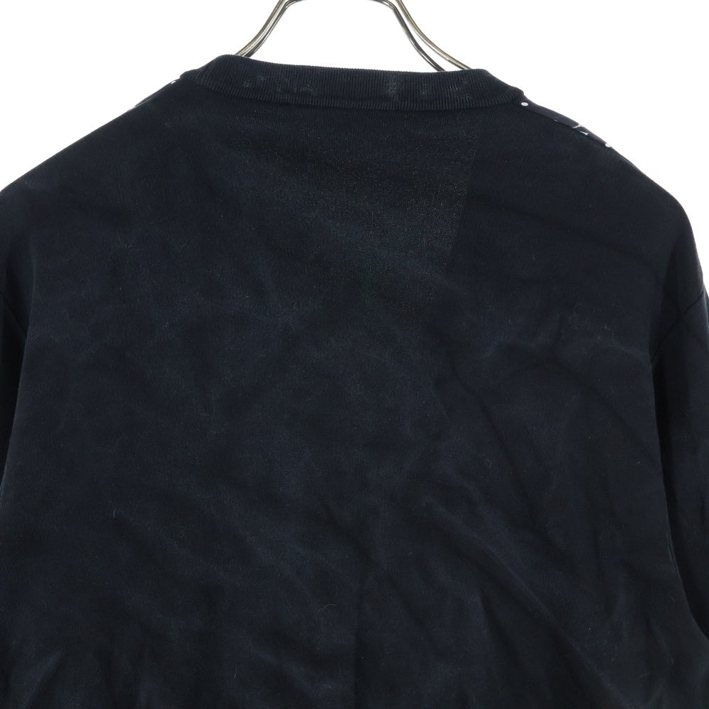 DOLCE & GABBANA(ドルチェアンドガッバーナ) Silk Sukull Cardigan スカル総柄 シルクニットカーディガン ブラック