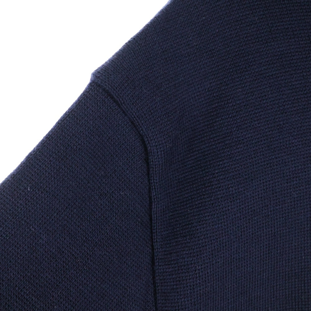 AMI Alexandre Mattiussi(アミアレクサンドルマテュッシ) ハートロゴ刺繍 ハイネックニットセーター ネイビー H20HK202.001