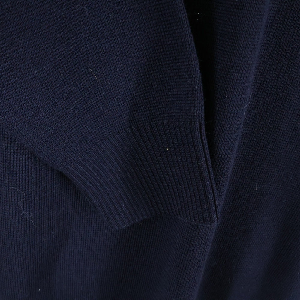 AMI Alexandre Mattiussi(アミアレクサンドルマテュッシ) ハートロゴ刺繍 ハイネックニットセーター ネイビー H20HK202.001