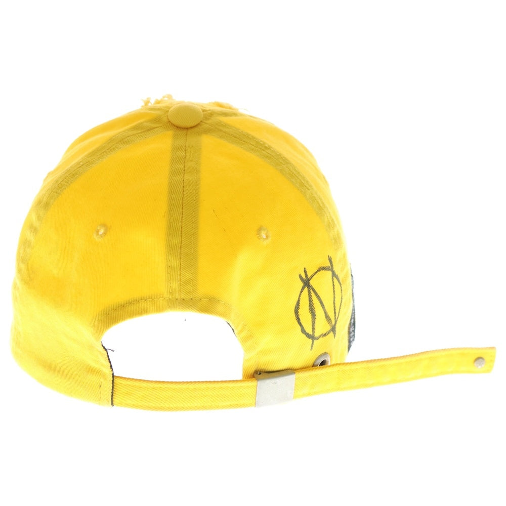 99%is(ナインティナインパーセントイズ) Smile Cap スマイル ダメージ加工キャップ 帽子 イエロー