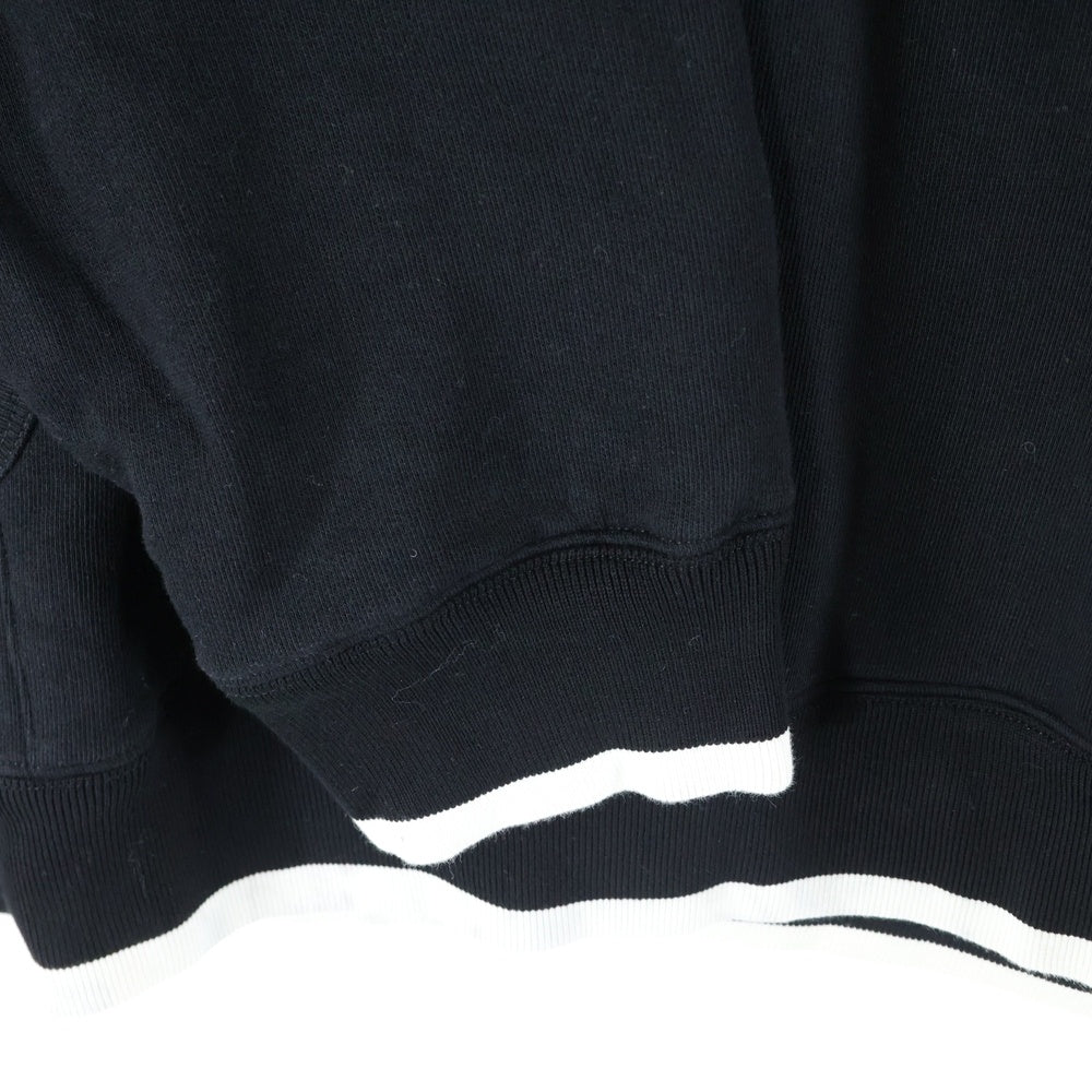 MONCLER(モンクレール) 22SS ×FRGMT Genius Hoodie フラグメント ロゴ刺繍 プルオーバースウェットパーカー ブラック H209U8G00002