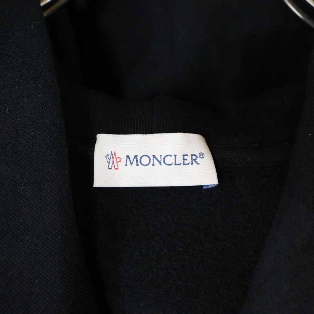 MONCLER(モンクレール) 22SS ×FRGMT Genius Hoodie フラグメント ロゴ刺繍 プルオーバースウェットパーカー ブラック H209U8G00002