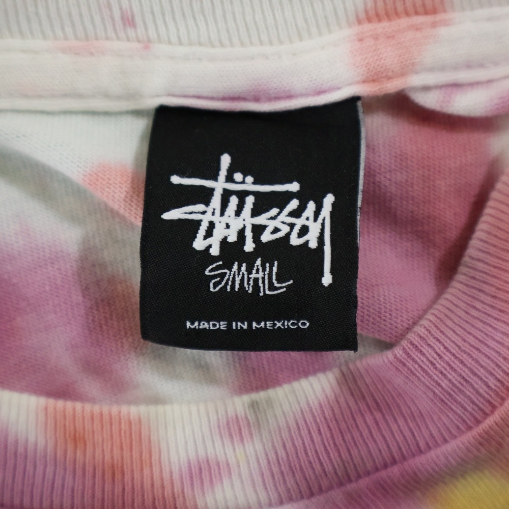 STUSSY(ステューシー) REGGAE DOT TIE DYE SS TEE タイダイ総柄半袖Tシャツ マルチ