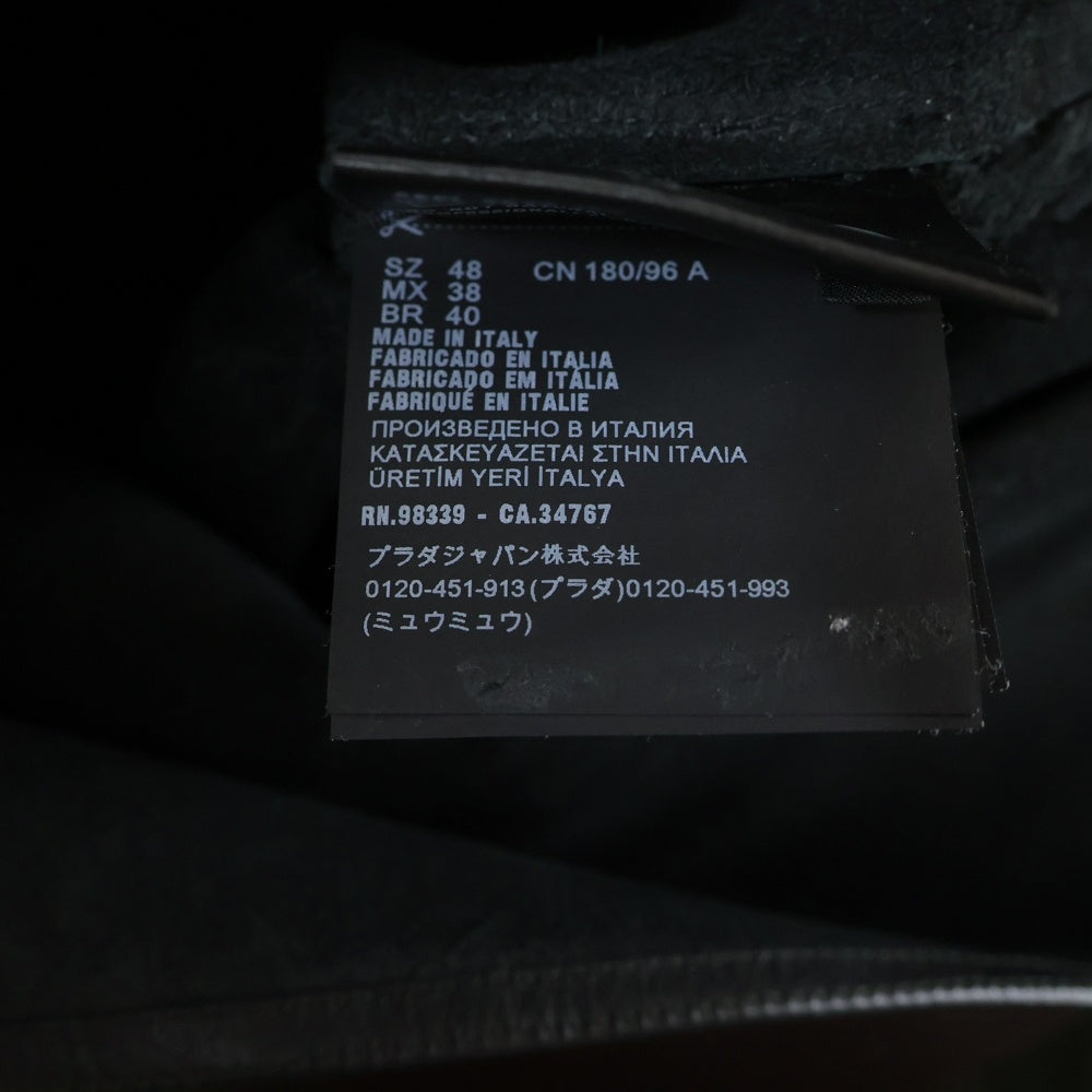 PRADA(プラダ) Pullover Leather Vest ベルテッドレザープルオーバーベスト ブラック UPC194 S231 12NF