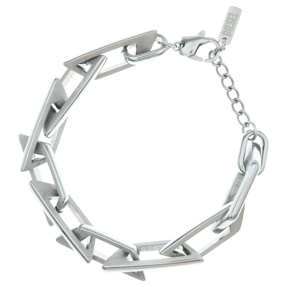 DIESEL(ディーゼル) STEEL Dロゴ ブレスレット シルバー DX1577