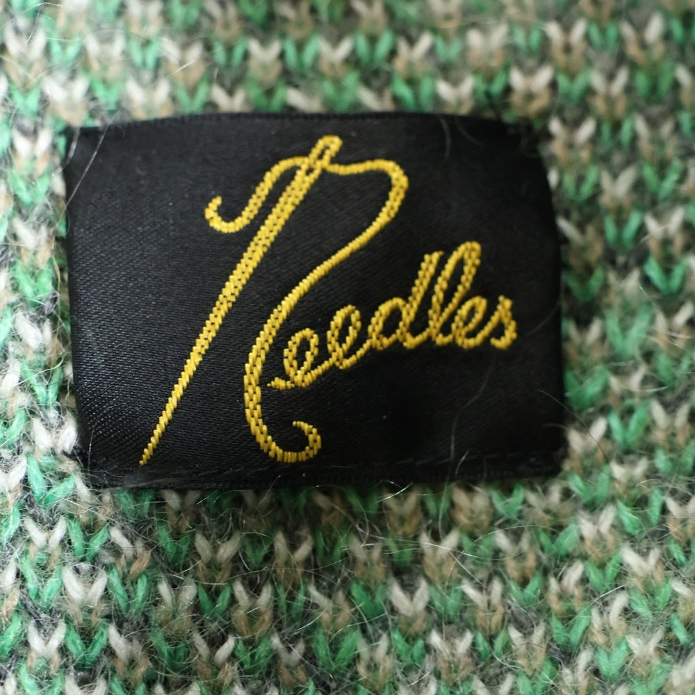 Needles(ニードルス) ×HIDDEN MOHAIR CARDIGAN ヒデゥン モヘア カーディガン ブラウン/グリーン KP976