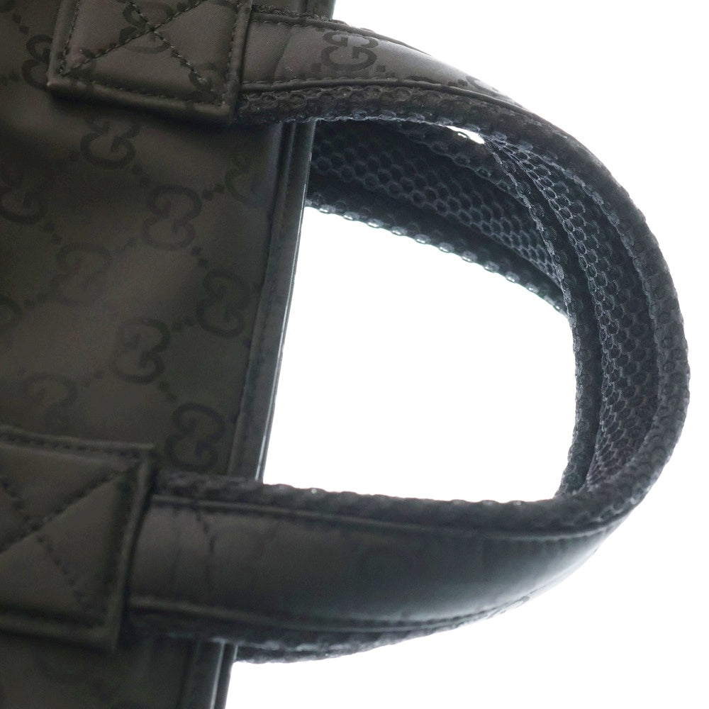 GUCCI(グッチ) 2WAY GG総柄 ナイロンハンドバッグ ショルダーバッグ ブラック 818962