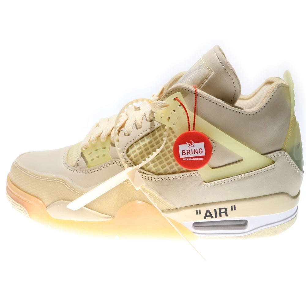 NIKE(ナイキ) ×OFF-WHITE WMNS AIR JORDAN 4 SP SAIL オフホワイト ウィメンズ エアジョーダン4 SP スニーカー セイル アイボリー US9.5/26.5cm CV9388-100 レディース