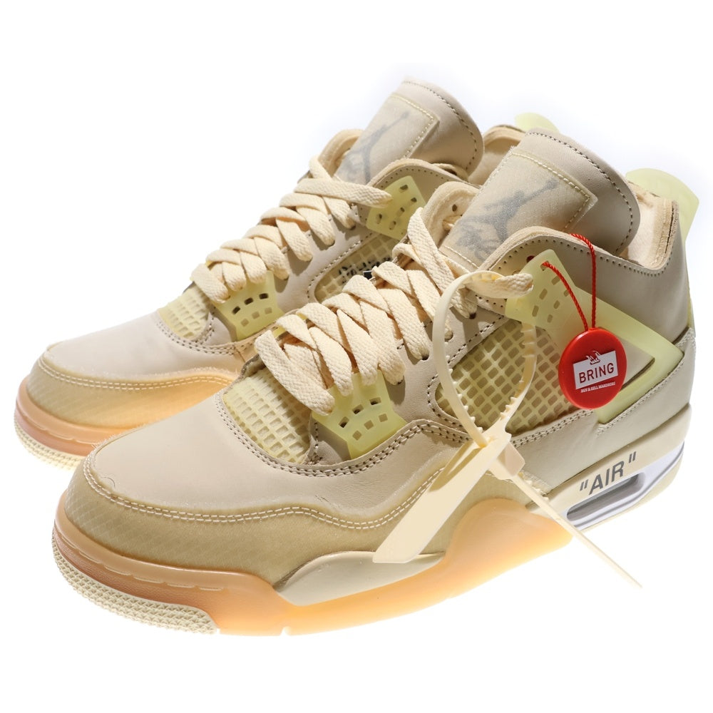 NIKE(ナイキ) ×OFF-WHITE WMNS AIR JORDAN 4 SP SAIL オフホワイト ウィメンズ エアジョーダン4 SP スニーカー セイル アイボリー US9.5/26.5cm CV9388-100 レディース
