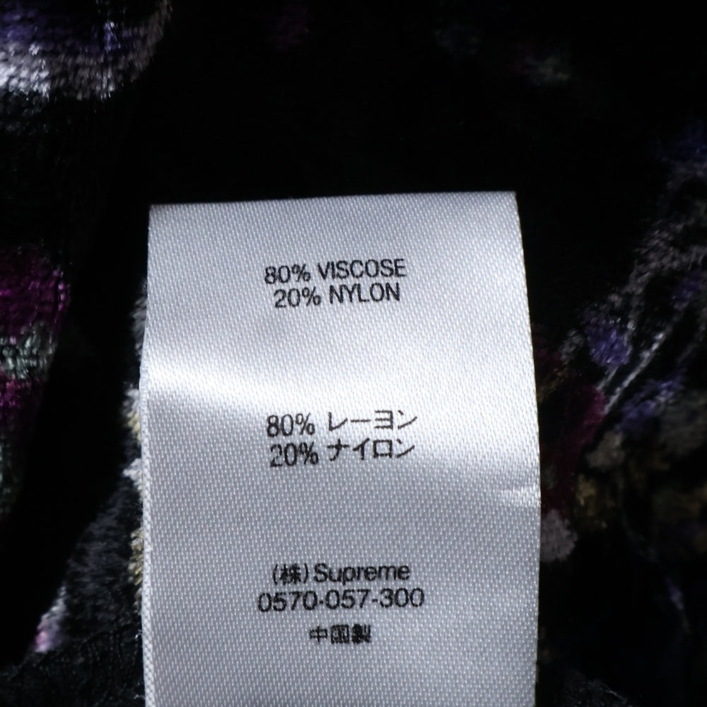SUPREME(シュプリーム) 19AW Floral Velour Shorts フローラル ベロア ハーフパンツ ショーツ ブラック