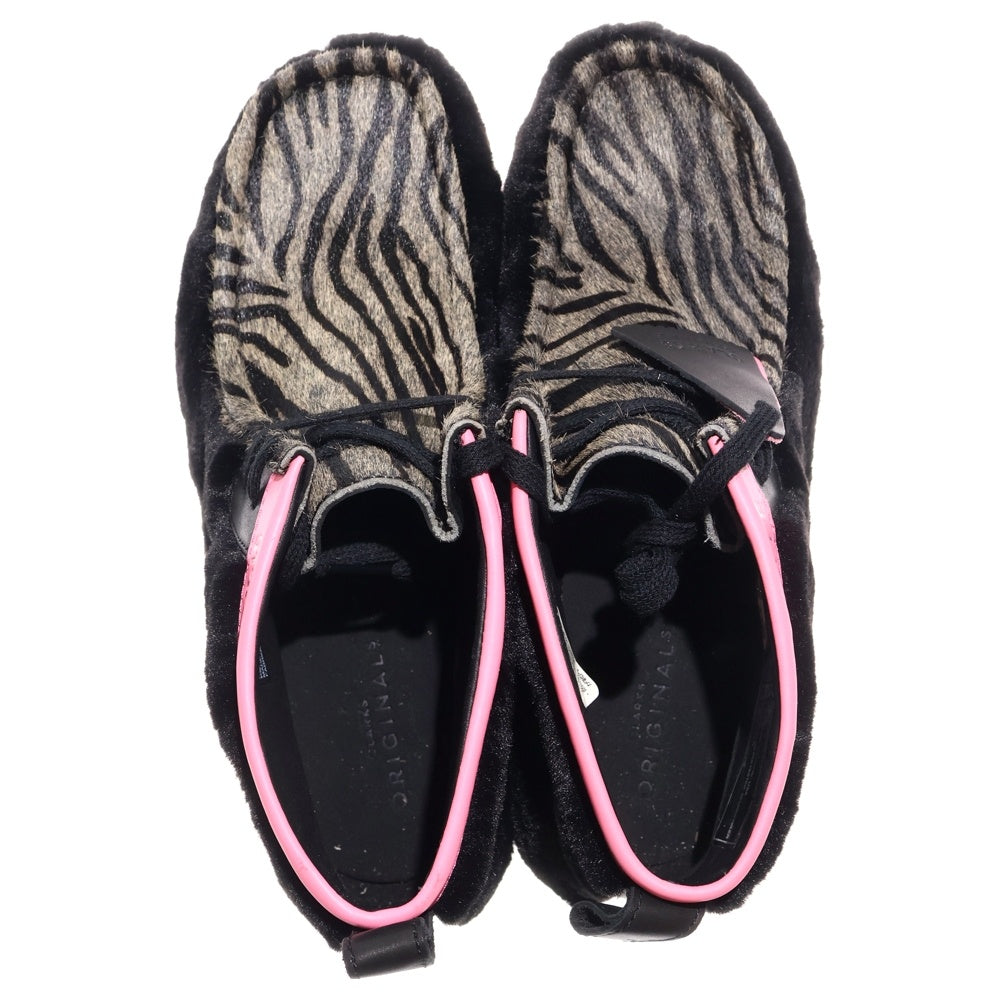 Clarks(クラークス) Wallabee Gen tiger PRT ワラビー ハラコ ブーツ ブラック